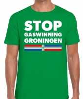 Groningen protest t-shirt stop gaswinning groningen groen h
