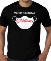 Grote maten merry corona christmas fout kerstshirt outfit zwart heren