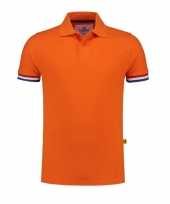 Grote maten oranje polo shirt holland heren