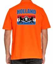 Grote maten oranje poloshirt holland nederland supporter een nederlands wapen ek wk heren