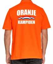 Grote maten oranje poloshirt holland nederland supporter oranje kampioen ek wk heren