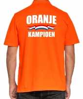 Grote maten oranje poloshirt holland nederland supporter oranje kampioen ek wk heren