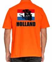 Grote maten oranje poloshirt leeuw vlag holland nederland supporter ek wk heren