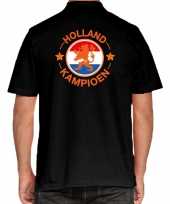 Grote maten zwart polopoloshirt holland nederland supporter holland kampioen leeuw ek wk voor