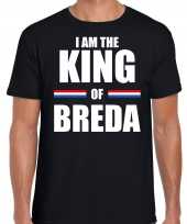 I am the king of breda koningsdag t-shirt zwart heren
