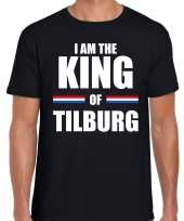 I am the king of tilburg koningsdag t-shirt zwart heren