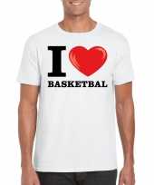 I love basketbal t-shirt wit heren