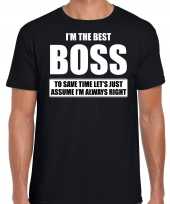 I m the best boss t-shirt zwart heren beste baas cadeau