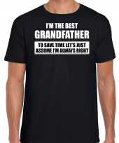 I m the best grandfather t-shirt zwart heren beste opa cadeau