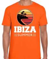 Ibiza zomer t-shirt shirt ibiza summer oranje heren