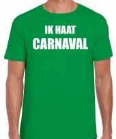 Ik haat carnaval verkleed t-shirt outfit groen heren