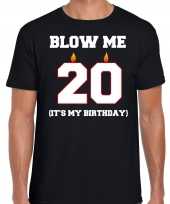 Jaar verjaardag cadeau t-shirt blow me its my birthday zwart heren 10264264