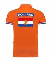 Luxe holland supporter poloshirt nederlandse vlag grams ek wk heren