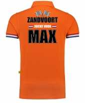 Luxe zandvoort juicht max coureur supporter race fan poloshirt grams oranje