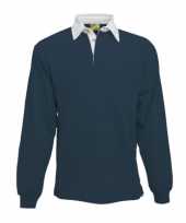 Navy poloshirt heren