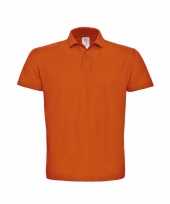 Oranje grote maten poloshirt polo t-shirt basic katoen heren