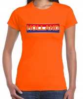 Oranje holland supporter t-shirt shirt holland banner oranje dames