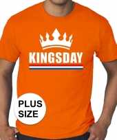 Oranje koningsdag kingsday kroon grote maten shirt heren