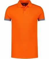 Oranje polo shirt racing formule heren