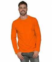Oranje t shirt lange mouw