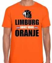 Oranje t-shirt limburg brult oranje heren holland nederland supporter shirt ek wk