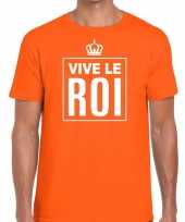 Oranje vive le roi frans t-shirt heren