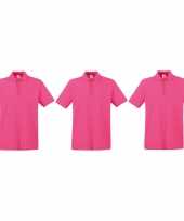 Pack maat xl roze poloshirt premium katoen heren 10302390