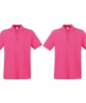 Pack maat xl roze poloshirt premium katoen heren 10302392