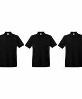 Pack maat xl zwarte poloshirts polo t-shirts premium katoen heren