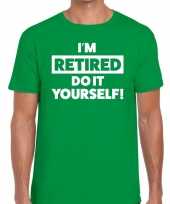 Pensioen i am retired do it yourself t-shirt groen heren