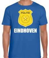 Politie embleem eindhoven carnaval verkleed t-shirt blauw heren