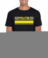 Politie logo t-shirt zwart heren