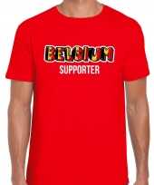 Rood t-shirt belgium belgie supporter ek wk heren