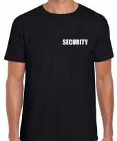 Security tekst grote maten t-shirt zwart heren