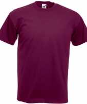 Set stuks basic bordeaux rood t-shirt heren maat s