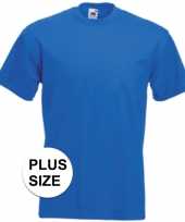 Set stuks grote maten basic kobalt blauw t-shirt heren maat xl 10273078