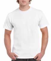 Set stuks wit katoenen t-shirts heren maat l 10222930
