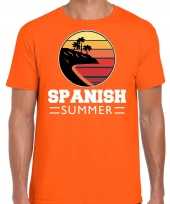 Spanish zomer t-shirt shirt spanish summer oranje heren