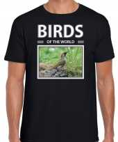 Spechten t-shirt dieren foto birds of the world zwart heren