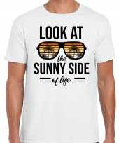 Sunny side feest t-shirt shirt look at the sunny side of life wit heren