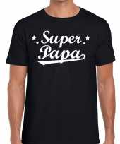 Super papa cadeau t-shirt zwart heren