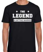 The legend is getting married cadeau t-shirt zwart heren