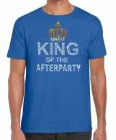 Toppers blauw toppers king of the afterparty glitter t-shirt heren