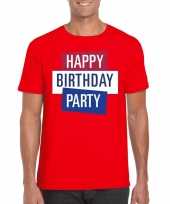 Toppers rood toppers happy birthday party heren t-shirt officieel