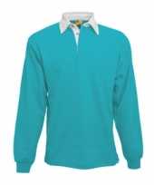 Turkoois poloshirt heren