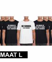 Vrijgezellenfeest heren t shirt pakket sukkel maat l