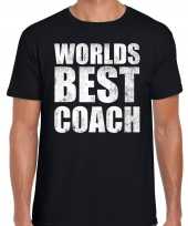 Worlds best coach werelds beste coach cadeau t-shirt zwart heren