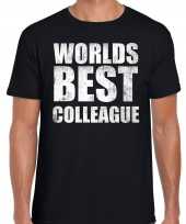 Worlds best colleague werelds beste collega cadeau t-shirt zwart heren
