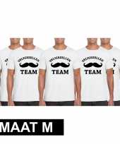 X vrijgezellenfeest team t shirt wit heren maat m