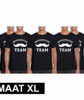 X vrijgezellenfeest team t-shirt zwart heren maat xl